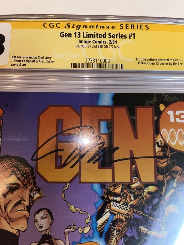 Gen 13 Limited Series (1994) # 1 (CGC SS WP 9.8) Signed By Jim Lee