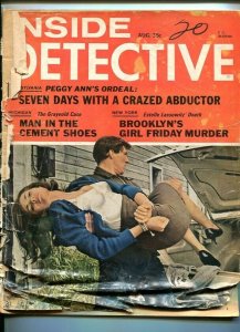 INSIDE DETECTIVE-AUG. 1966-MURDER-CRAZED ABDUCTER-KILLER-BLOOD-DEAD FR