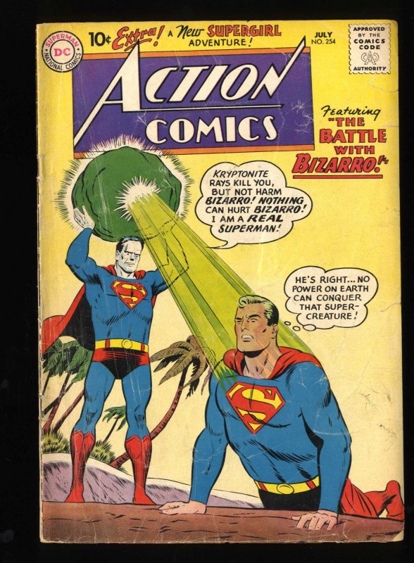 Action Comics #254 FA/GD 1.5 1st Meeting of Bizarro and Superman!