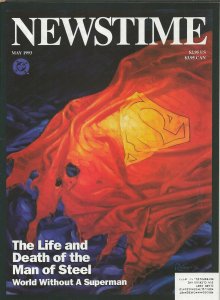 ORIGINAL Vintage May 1993 Newstime Magazine World Without Superman