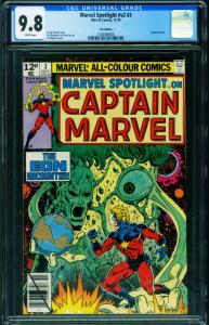 Marvel Spotlight #3 CGC 9.8-Captain Marvel-UK Edition Variant-1979 1263466006