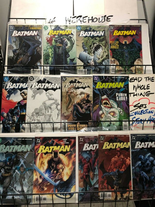 BATMAN 608-619 (both 613s)Jeph Loeb,Jim Lee,S Williams 21st century classic HUSH