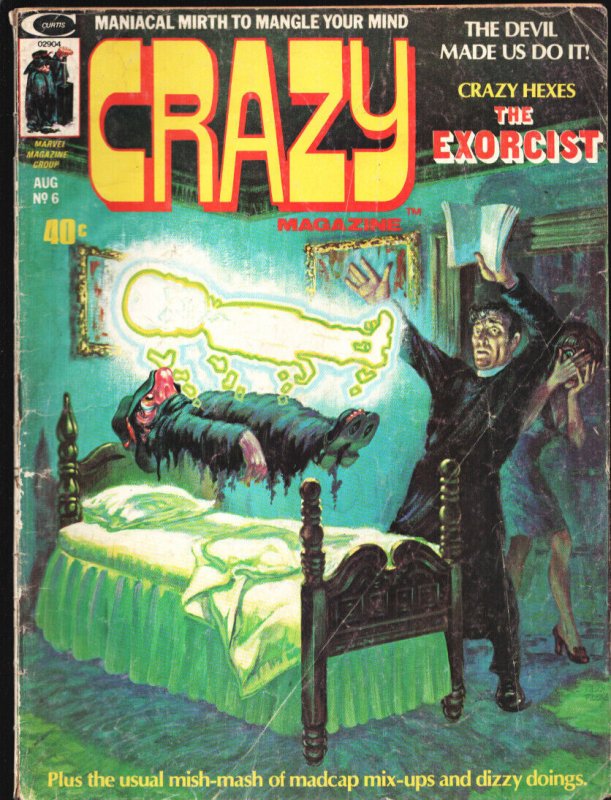 Crazy #6 1974-Marvel-Kelly Freas cover art-Satire-humor-Steve Gerber, Bob Fos...