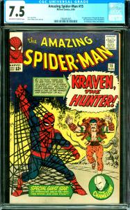 Amazing Spider-Man #15 CGC Graded 7.5 1st Kraven, 1st mention of Mary Jane