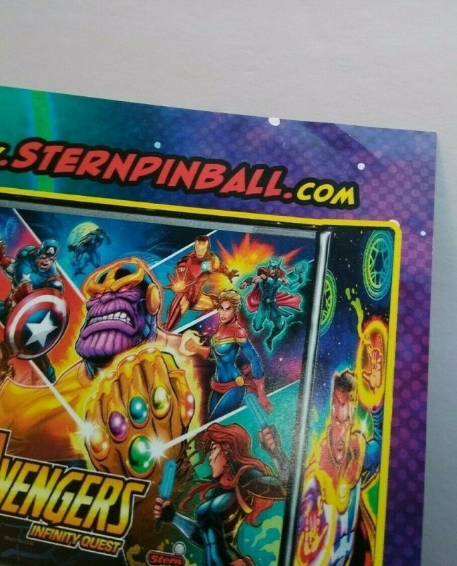 Avengers Infinity Quest Pinball Flyer Marvel Comic Incredible Hulk Art Print Pro