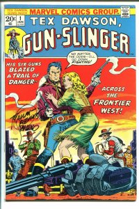 TEX DAWSON, GUN-SLINGER #1 1973-STERANKO AUTOGRAPHED COVER-1ST ISSUE-vf minus 