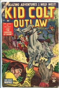 KID COLT OUTLAW #43 1954-ATLAS-JOE MANEELY-BLACK RIDER-PRE-CODE-vg+