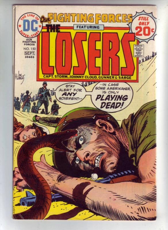 Our Fighting Forces #150 (Sep-74) VF+ High-Grade The Loosers