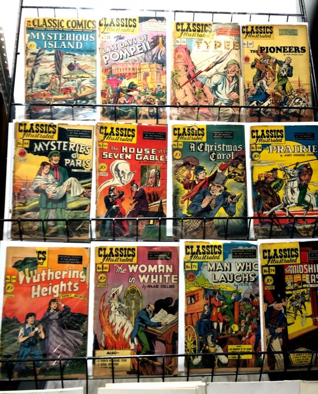 CLASSIC COMICS/ ILLUSTRATED 24 diff low grade, low HRNs amazing collection