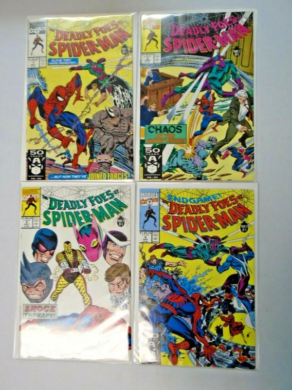 Deadly Foes of Spider-Man set #1 to #4 all 4 different books 8.0 VF (1991)
