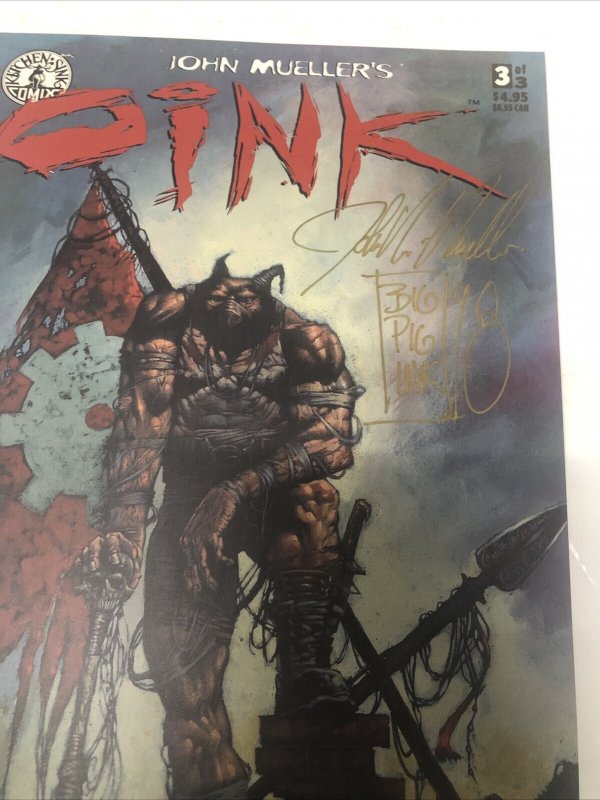 Oink Heaven’s  Butcher #3 (1996) Variant • Kitchen Sink • Signed By John Mueller