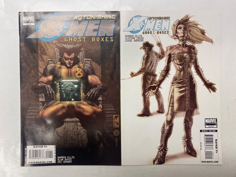 2 Astonishing X-Men Ghost Boxes MARVEL comic books #1 2 105 KM16