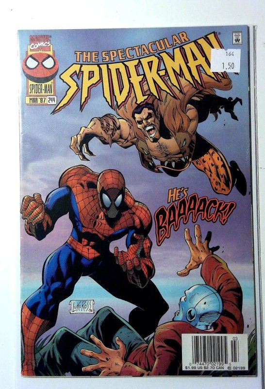 The Spectacular Spider-Man #244 (1997) Marvel Comics Newsstand Kraven 1st Print