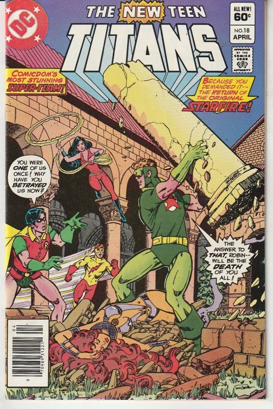 The New Teen Titans #18 (1982)  The Original Starfire !