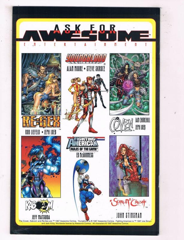 Youngblood #1K VF/NM Awesome Comics Variant Comic Book Moore Feb 1998 DE43 TW14