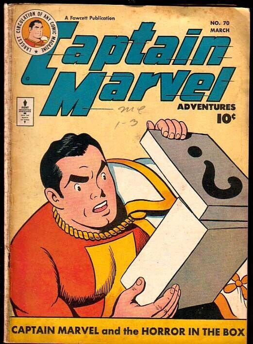 CAPTAIN MARVEL ADVENTURES #70-THE HORROR IN THE BOX VG+