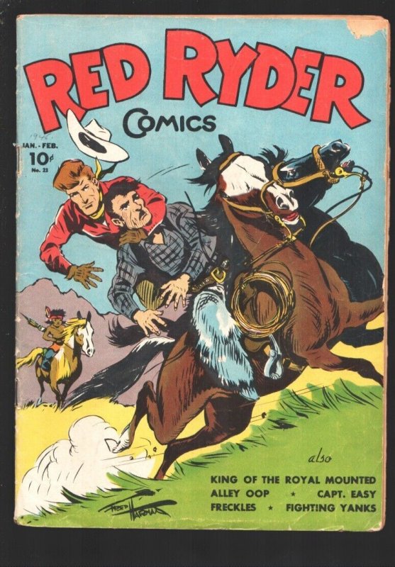 Red Ryder #23 1945-Dell-Fred Harmon art-King of the Royal Mounted-FR