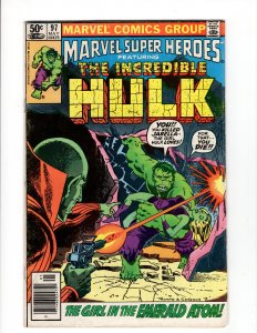 Marvel Super-Heroes #97 (1981) - The Girl In The Emerald Atom! Hulk! Fine