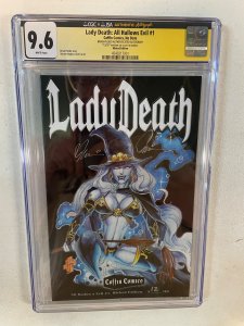 CGC 9.6 Lady Death All Hallows Evil #1 Wicked Edition SIGNED AUTHENTICATED 12/50