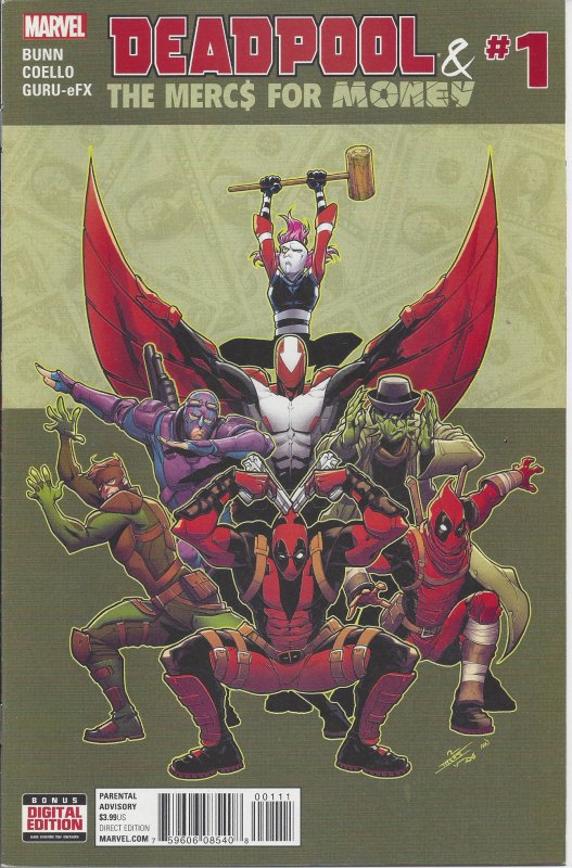 Deadpool & the Mercs for Money #1 (Sept '2016)- Stingray, Massacre, Slap...