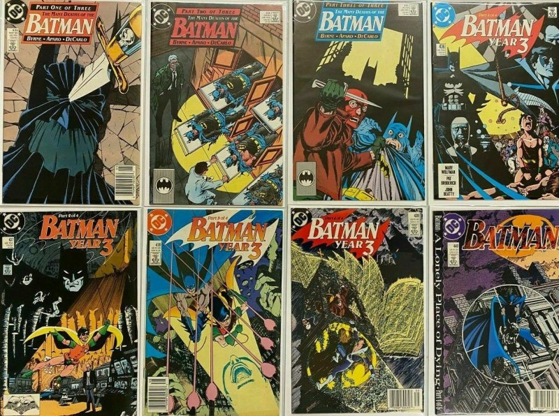 Batman comic lot from:#414-449 25 different avg 7.0 (range 6.0-8.0) (1988-90)