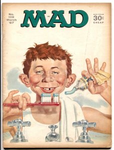 MAD Magazine #109 1967-toothpaste gag cover-VG/F