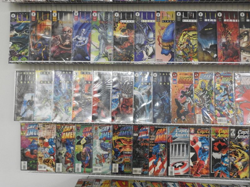 Huge Lot 180+ Comics W/ Blaze, Captain America, Swamp Thing+ Avg VF- Condition!