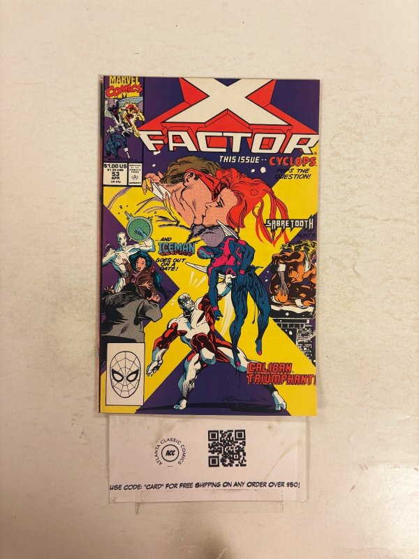 X-Factor #53 NM Marvel Comic Books Cyclops Jean Grey Ice Man Beast Angel 4 HH113