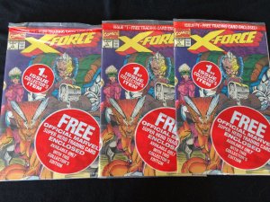 X-FORCE #1(Three Sealed Copies with Different Cards) VFNM Condition 