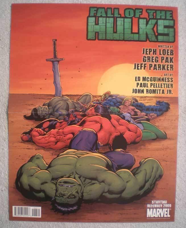 FALL OF THE HULKS Promo Poster, 10x13, 2009, Unused, more Promos in store