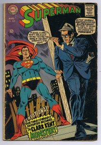 Superman #209 ORIGINAL Vintage 1968 DC Comics Clark Kent Monster