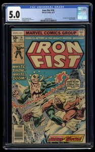 Iron Fist #14 CGC VG/FN 5.0 Off White to White 1st Sabretooth (Victor Creed)!