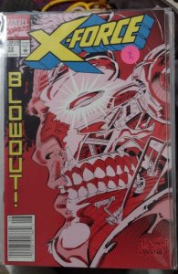 X-FORCE  #  13 1992 MARVEL DISNEY  CABLE BLOWOUT NEWSTAND BARCODE VARIANT