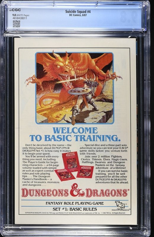 Suicide Squad #4 (8/87) Graded CGC 9.8