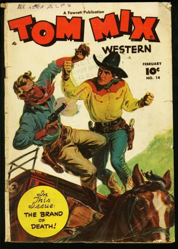 TOM MIX WESTERN #14-GOLDEN AGE WESTERN G