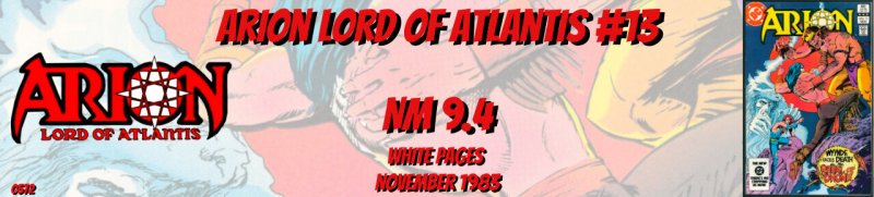 Arion Lord of Atlantis 13 NM 9.4 DC 1983