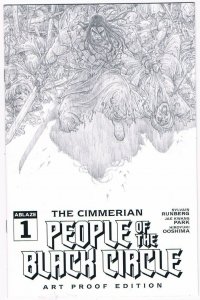 Cimmerian People of Black Circle #1 Art Proof Variant Comic Book 2020 1:20 B/W