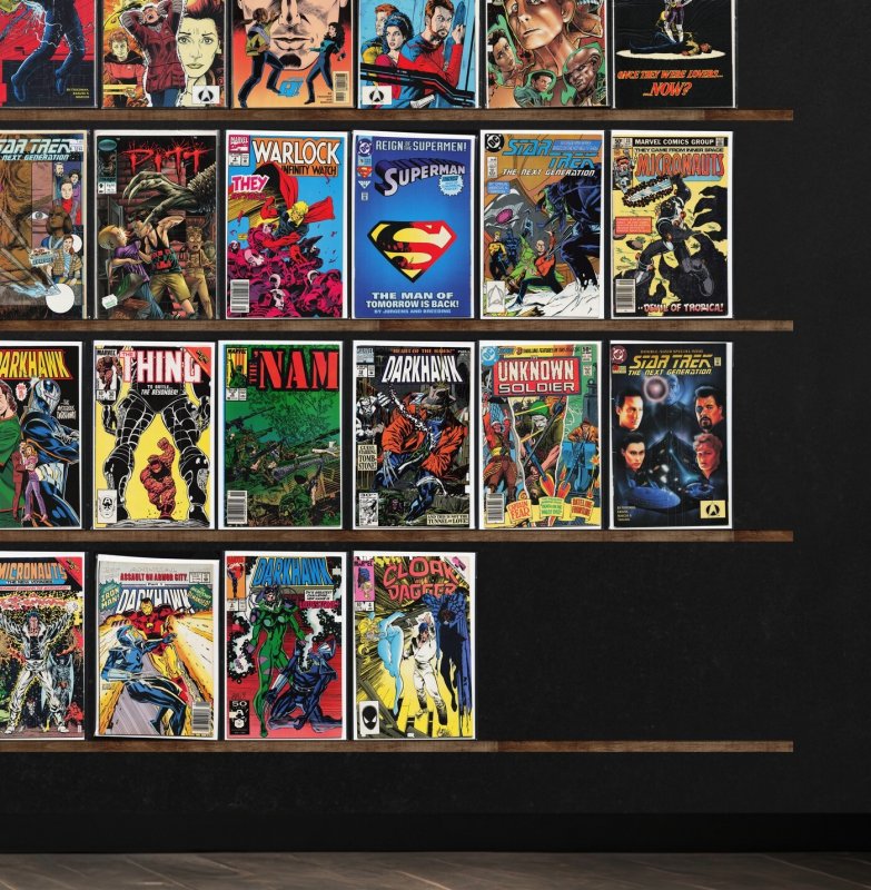 Huge Lot 150+ Comics with Star Trek, Deathlok, War, Darkhawk, The 'Nam &...