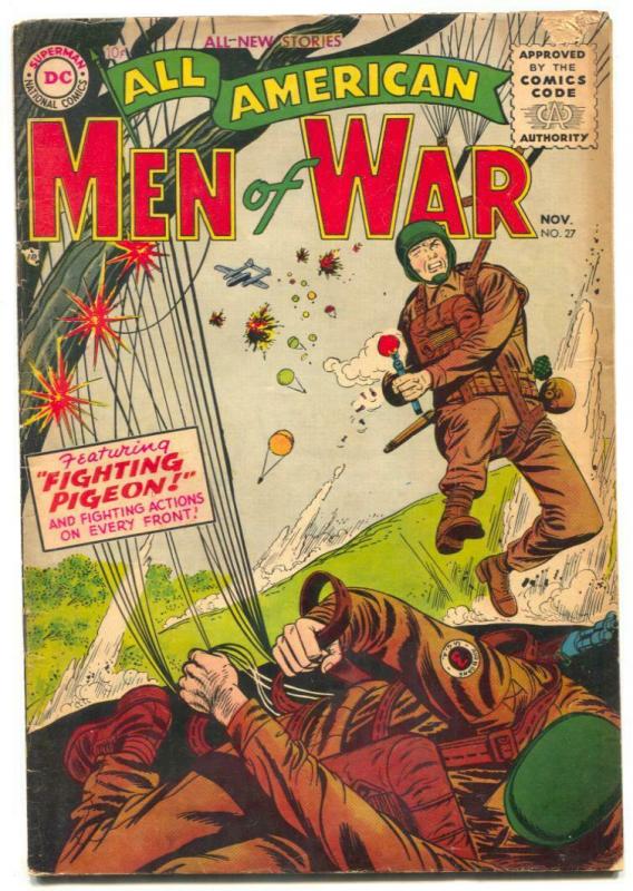 All-American Men Of War #27 1955- parachute cover G 