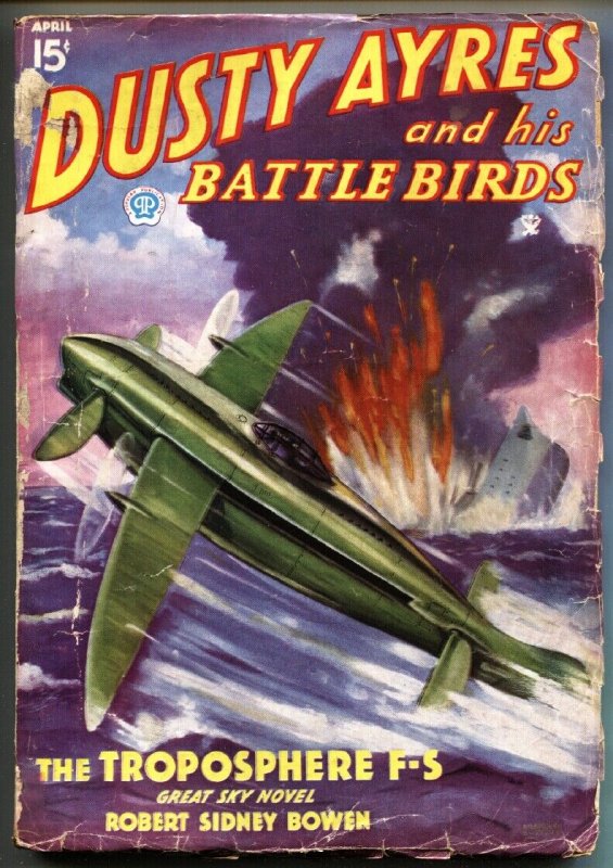 Dusty Ayres and His Battle Birds 4/1935-Popular-Blakeslee-Aviation pulp mag