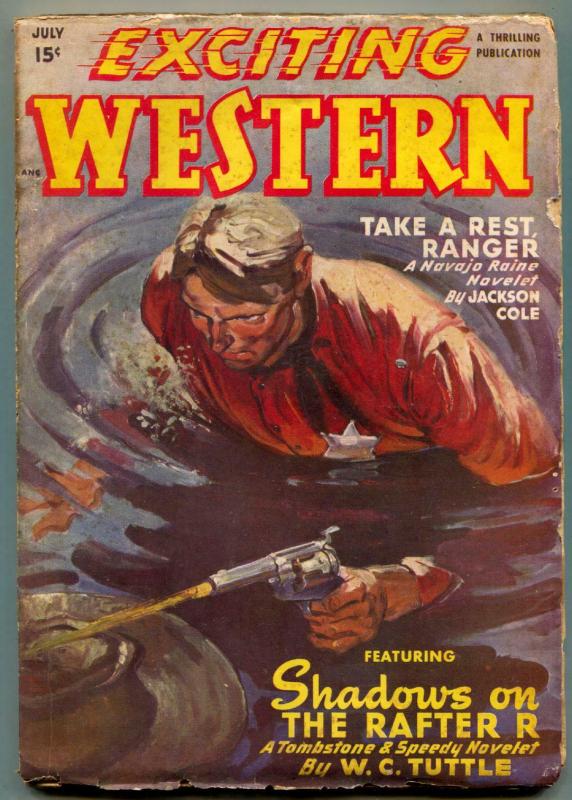 Exciting Western Pulp July 1947- Tombstone & Speedy-WC Tuttle