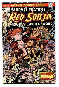 Marvel Feature #2-RED SONJA 1976-MARVEL-comic book-Marvel
