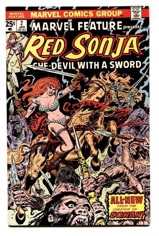 Marvel Feature #2-RED SONJA 1976-MARVEL-comic book-Marvel