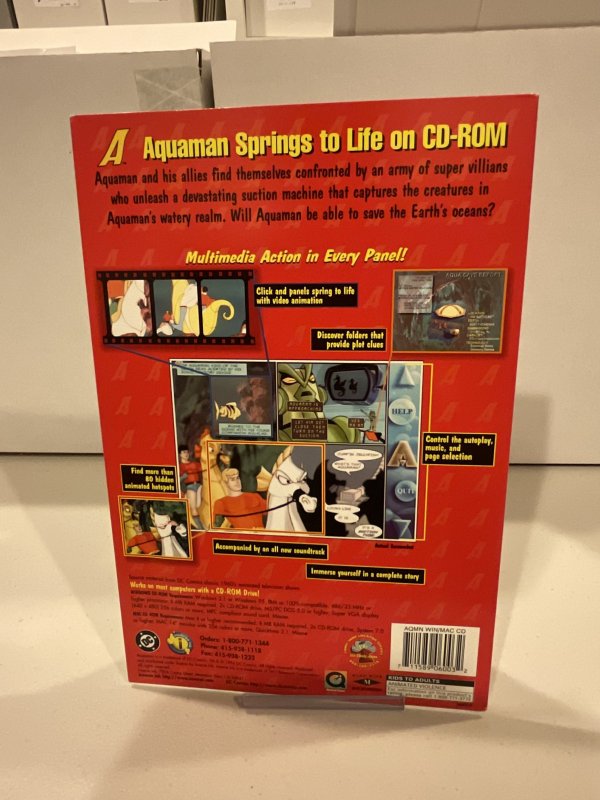 DC CD ROM 4 Book Complete Set 1996 Superman Batman Aquaman Superboy