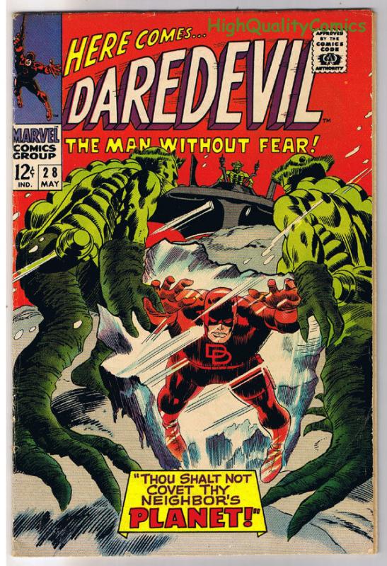 DAREDEVIL #28, VG+, Planet, Gene Colan, Without Fear, 1964, more DD in store