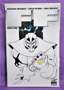 FF #1 Future Foundation Thanos Signed Remarked by Chris Campana Marvel Comics