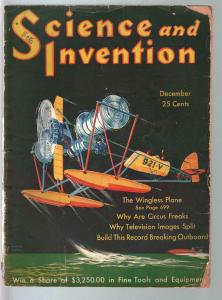 Science & Invention 12/1930-Gernsback-Circus Freaks-David Hymes-Dunninger-P/FR