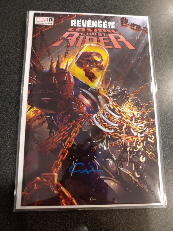 Revenge of the Cosmic Ghost Rider #1 SIGNED BY CLAYTON CRAIN WITH COA. SCORPION