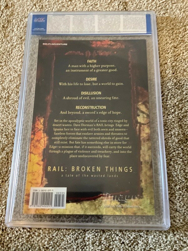 Rail: Broken Things #1 CGC 9.8 Nov 2001, Image Comics) Dave Dorman