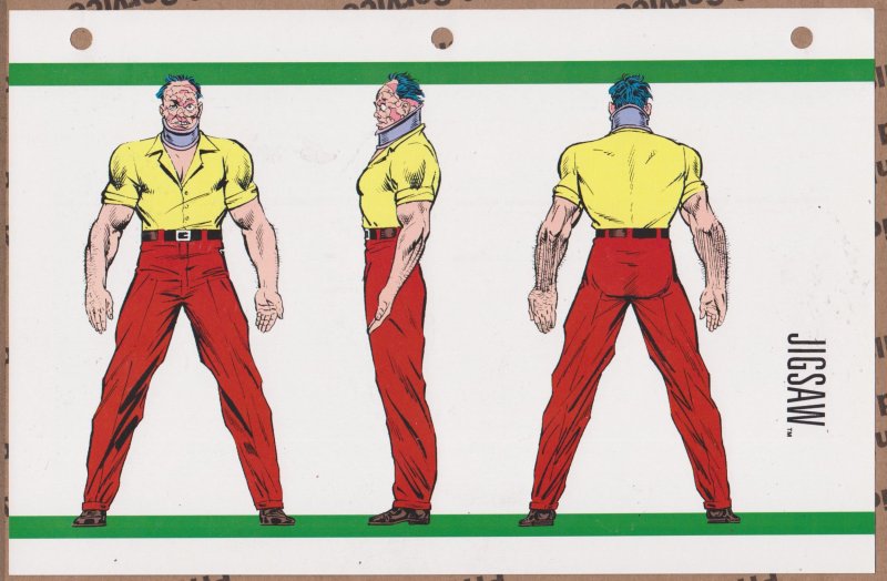 Official Handbook of the Marvel Universe Sheet- Jigsaw